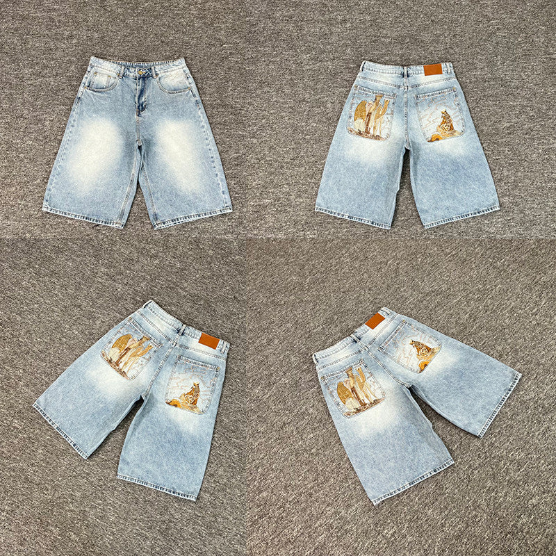 Designer Embroidered Denim Jeans