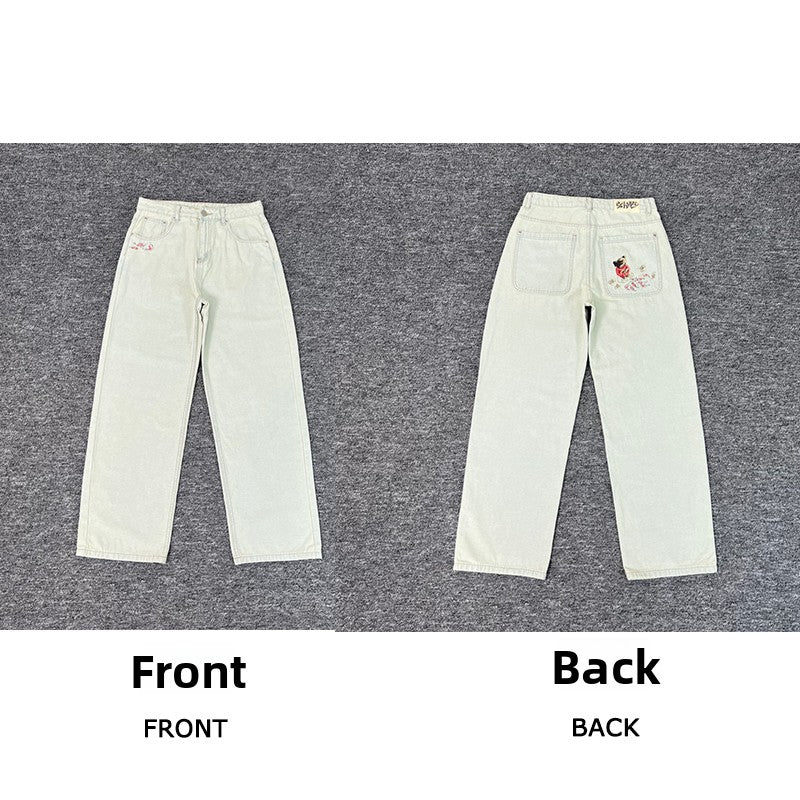 Designer Embroidered Denim Jeans