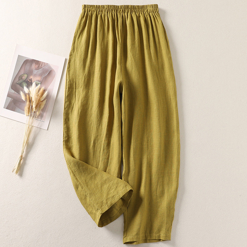 Women's Linen Wide Leg Pants
