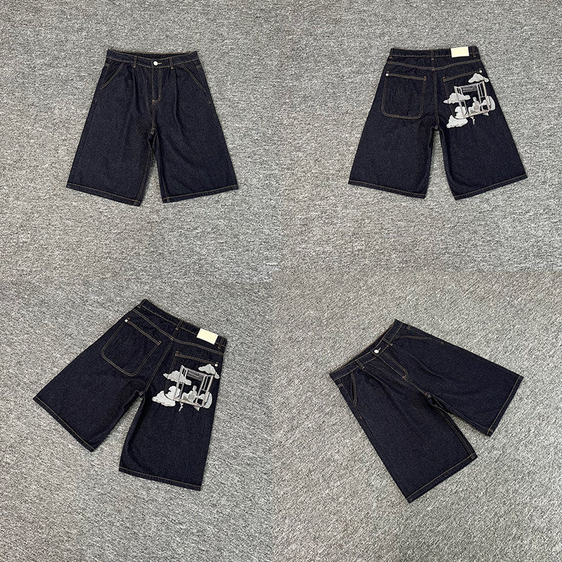 Designer Embroidered Denim Jeans