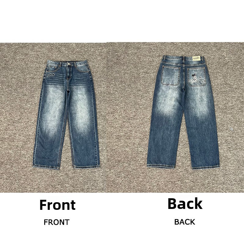 Designer Embroidered Denim Jeans