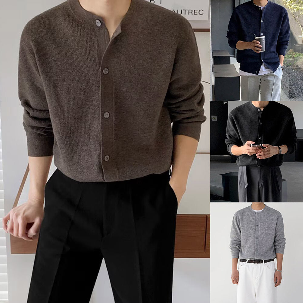 Mens Loose Fit Knit Cardigan