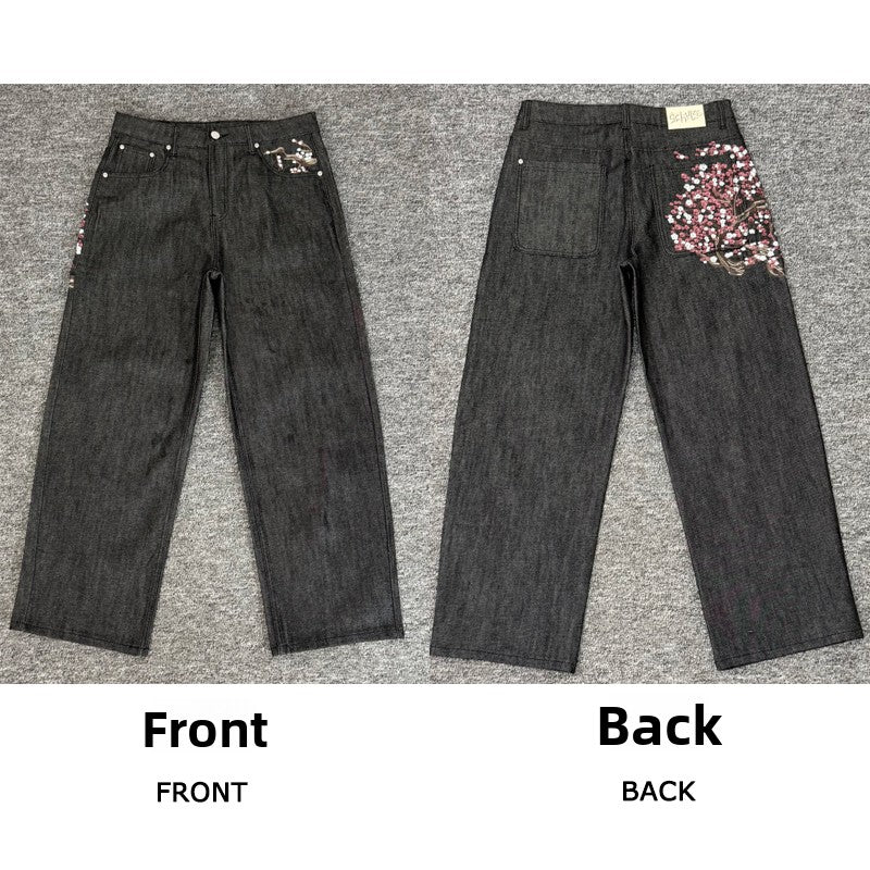 Designer Embroidered Denim Jeans