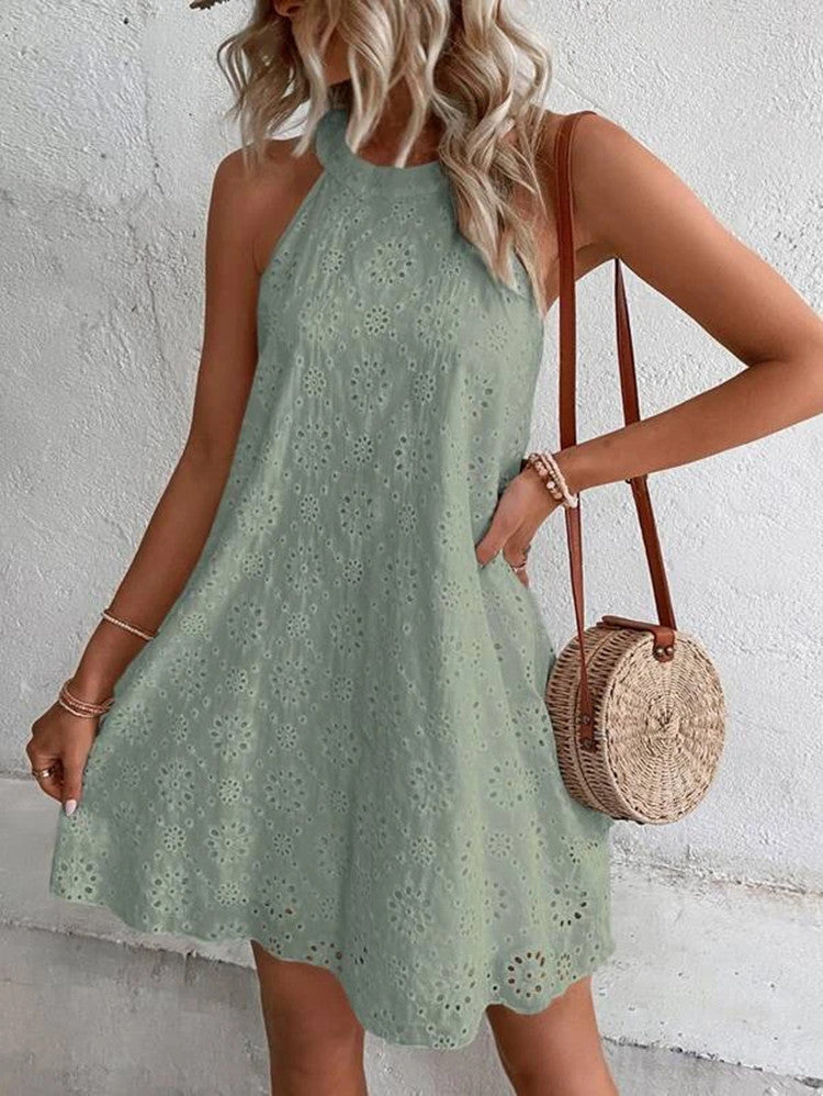 Women's Sundress Lace Halter