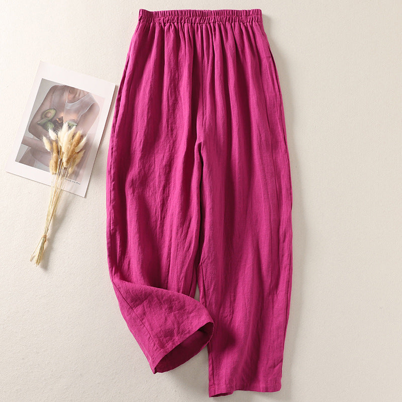 Women's Linen Wide Leg Pants