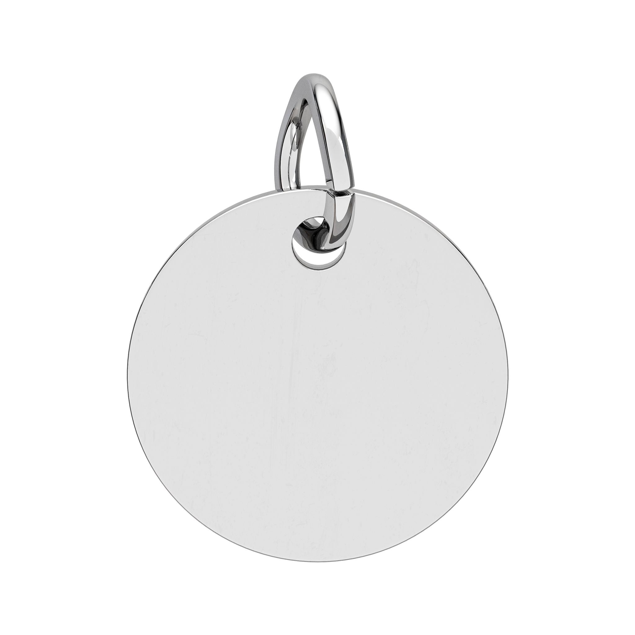 Engravable Birthstone Circle Charm — Personalized Heart Pendant