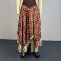 Elegant Plaid Midi Skirt
