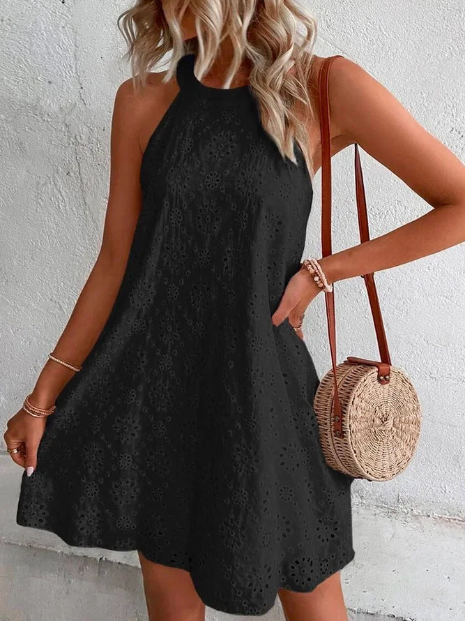 Women's Sundress Lace Halter