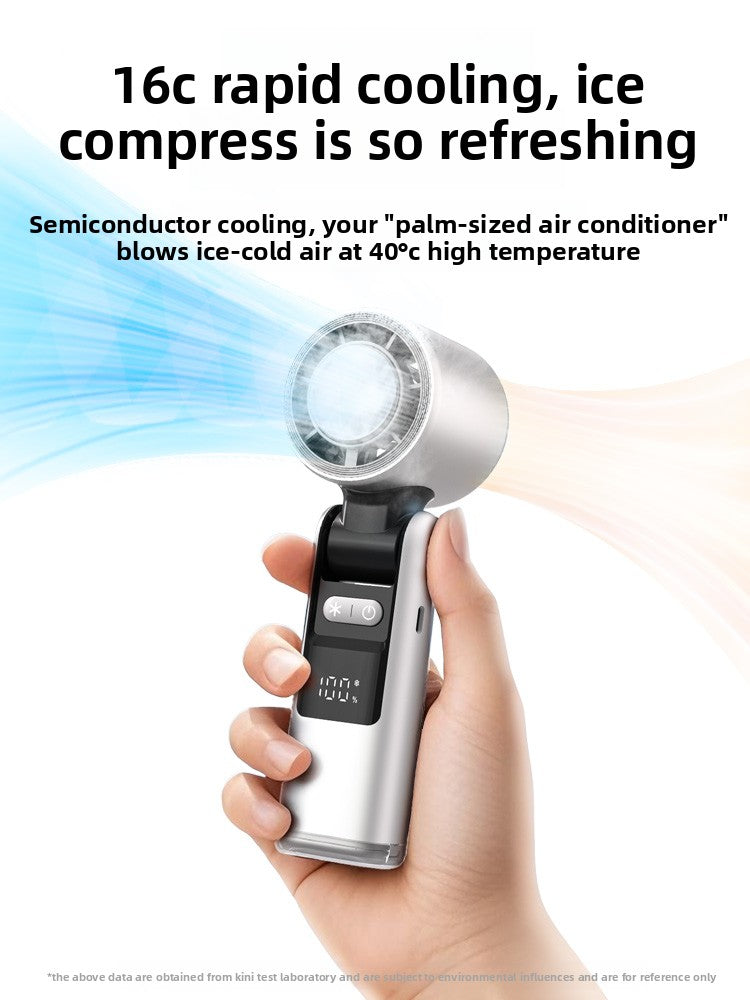 Semiconductor Cooling Handheld Fan with Flashlight