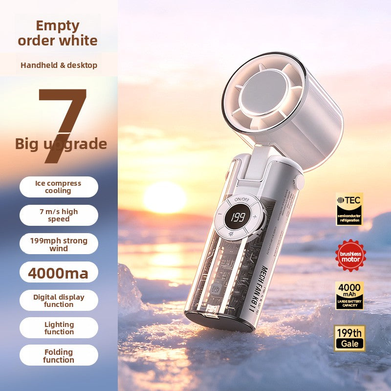 Semiconductor Cooling Handheld Fan with Flashlight