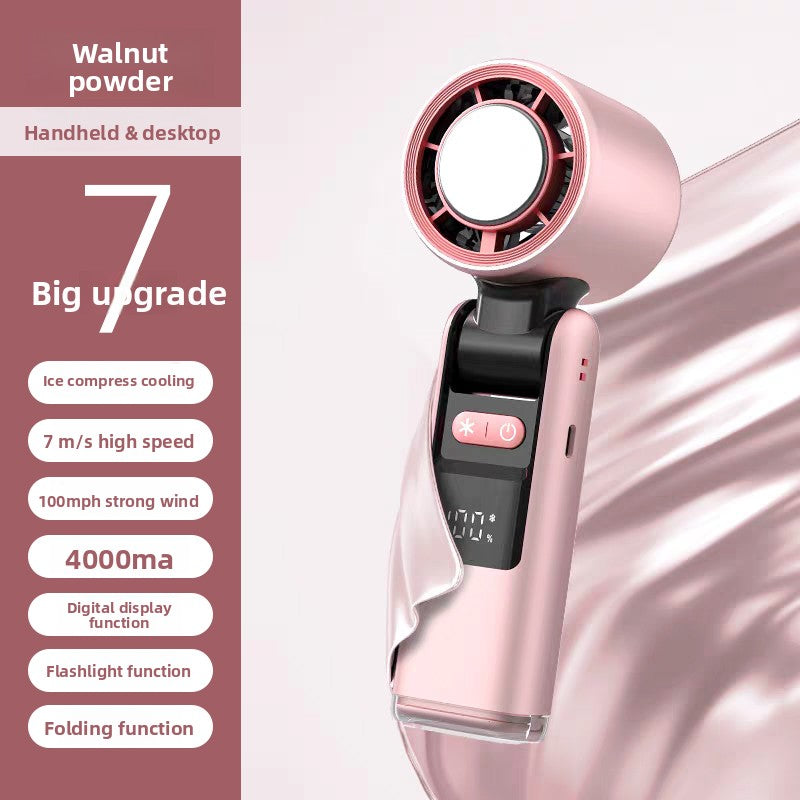 Semiconductor Cooling Handheld Fan with Flashlight