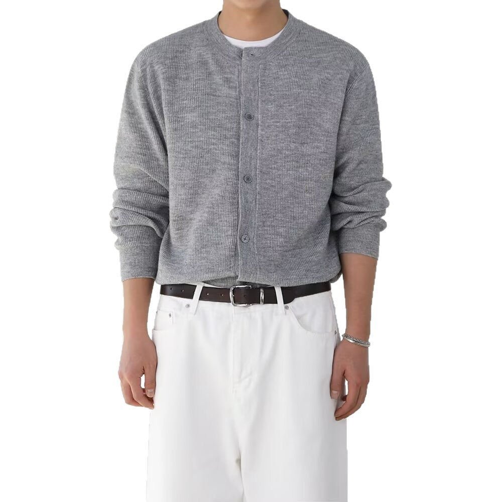 Mens Loose Fit Knit Cardigan