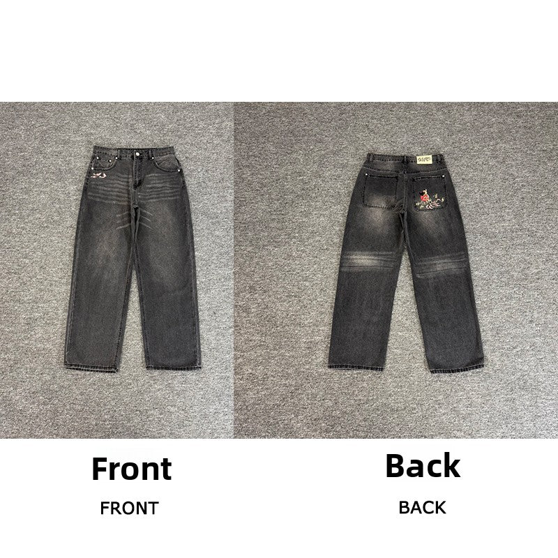 Designer Embroidered Denim Jeans