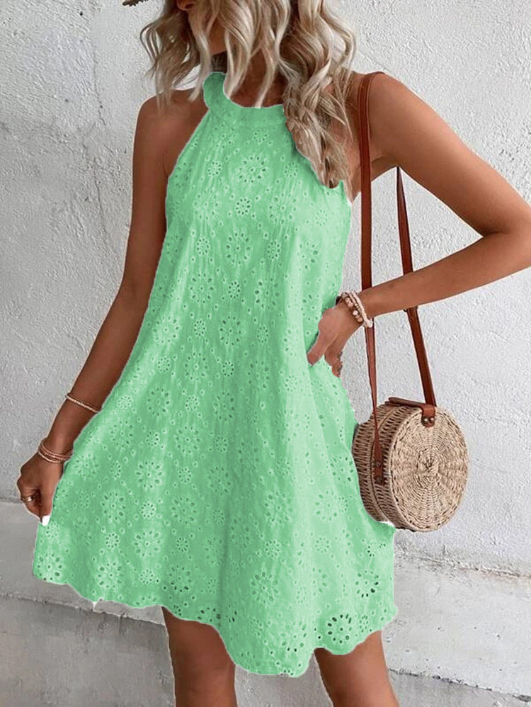 Women's Sundress Lace Halter