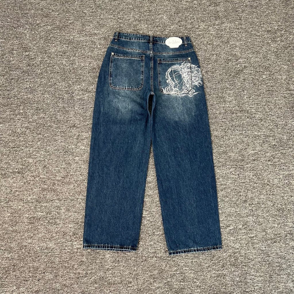 Designer Embroidered Denim Jeans