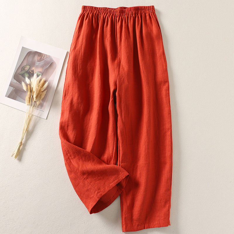 Women's Linen Wide Leg Pants
