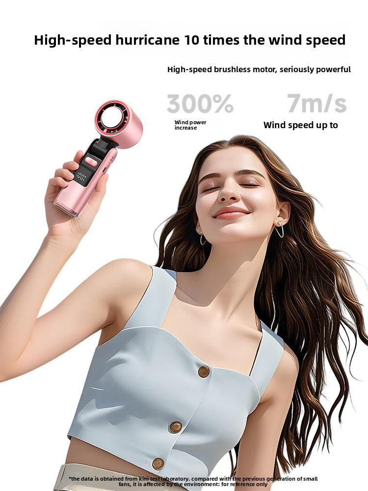 Semiconductor Cooling Handheld Fan with Flashlight