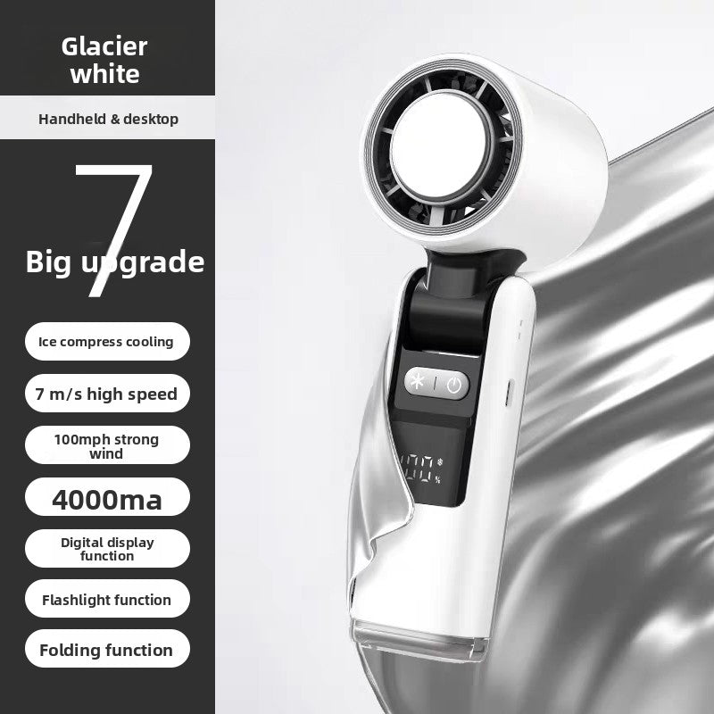 Semiconductor Cooling Handheld Fan with Flashlight