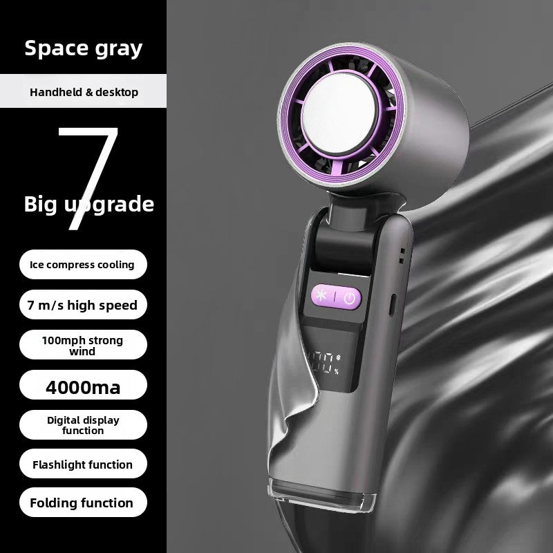 Semiconductor Cooling Handheld Fan with Flashlight