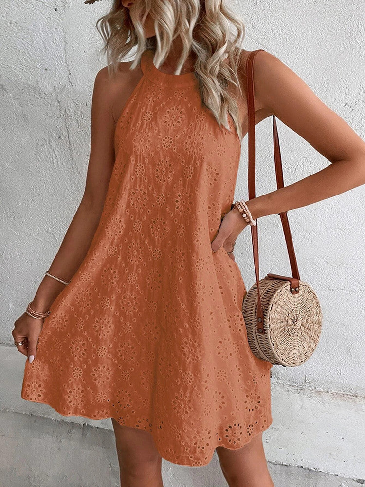 Women's Sundress Lace Halter
