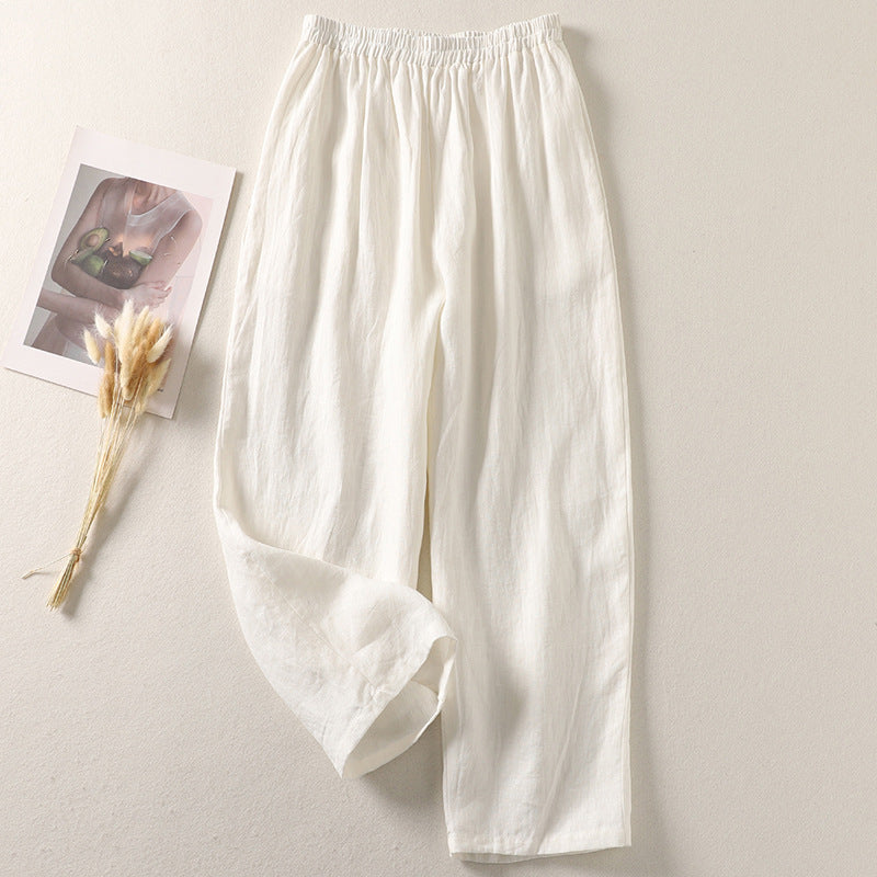 Women's Linen Wide Leg Pants