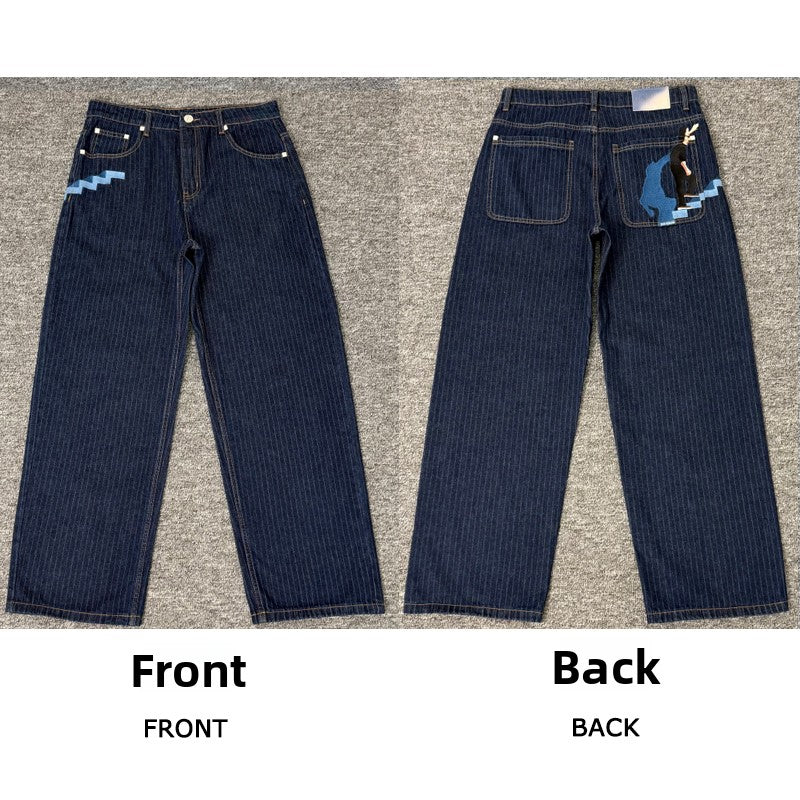Designer Embroidered Denim Jeans